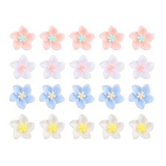 20 pc Small Flower Hair Clips Mini Flower Clips Cute Hairpins