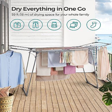 Foldable Clothes Drying Rack