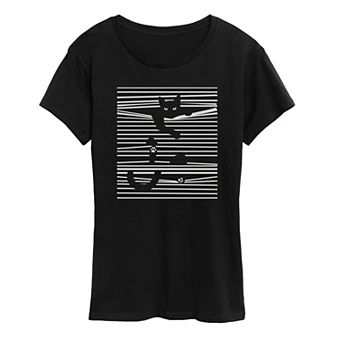 Women's Cat in Blinds Graphic Tee