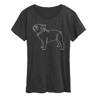 Women's Contour Line French Bulldog Graphic Tee