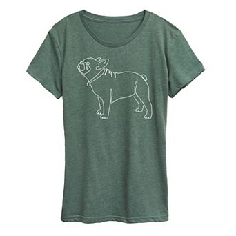 Women's Contour Line French Bulldog Graphic Tee