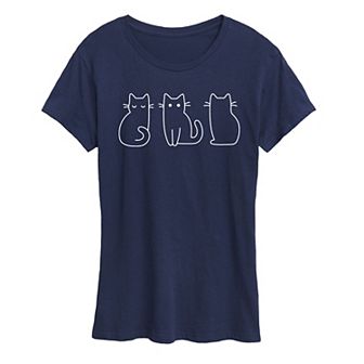 Women's Cat Outlines Graphic Tee