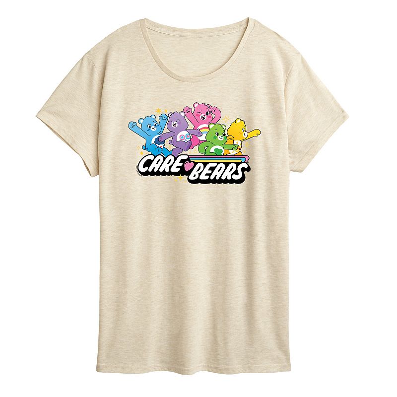 Women's Care Bears Unlock The Magic Logo Group Graphic Tee, Size: Medium, Beige