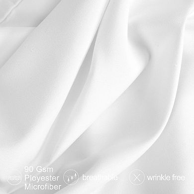 Waterproof Fitted Sheet Set With Pillowcases And Bed Skirt Queen