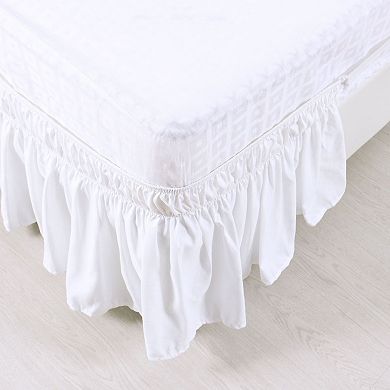 Waterproof Fitted Sheet Set With Pillowcases And Bed Skirt Queen