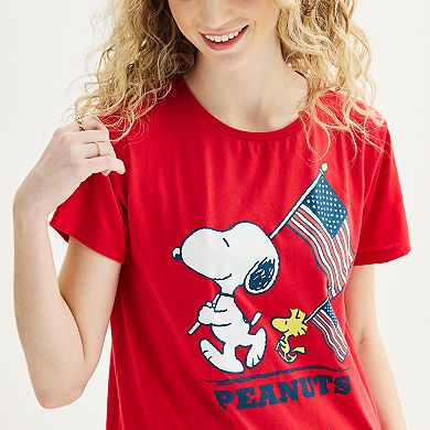 Women's Snoopy Flag Pose Graphic Tee