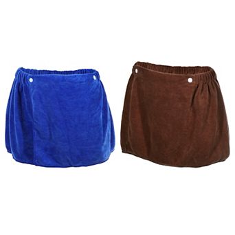 2 pc Men's Bath Wrap Towel Robes With Hair Dry Cap 11.81"x55.12"