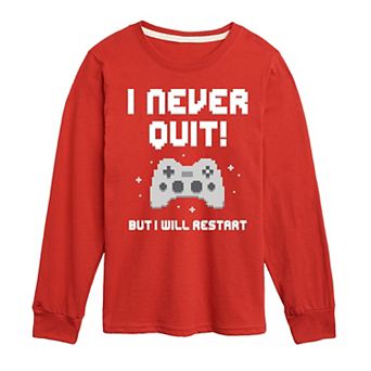 Boys 8-20 I Never Quit Long Sleeve Graphic Tee