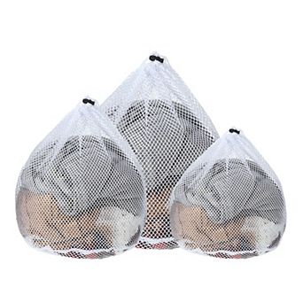 1 Set Laundry Bags With Drawstring Coarse Mesh Wash Bags For Bra Underwear