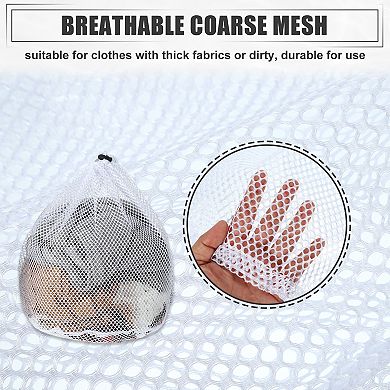 1 Set Laundry Bags With Drawstring Coarse Mesh Wash Bags For Bra Underwear