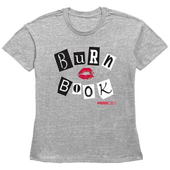 Women's Mean Girls Burn Book Cover Basic Fit Graphic Tee