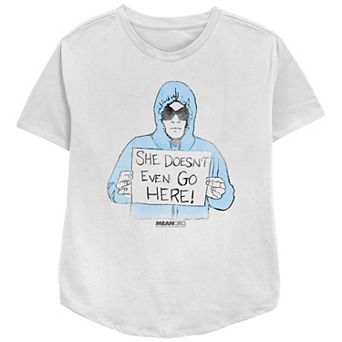Women's Mean Girls Damian She Doesn't Even Go Here Relaxed Fit Graphic Tee