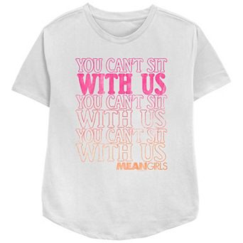 Women's Mean Girls You Can't Sit With Us Quote Relaxed Fit Graphic Tee