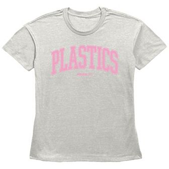 Women's Mean Girls Plastics Varsity Style Basic Fit Graphic Tee