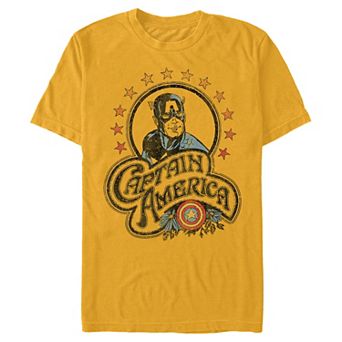 Men's Captain America Retro Poster Graphic Tee