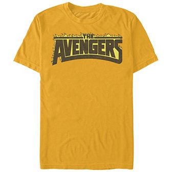 Men's The Avengers Vintage Flaming Logo Graphic Tee