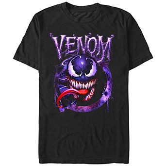 Men's Spider-Man Venom Purple Poster Graphic Tee