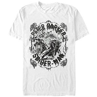 Men's Spider-Man Peter Parker Spidey Portrait Graphic Tee