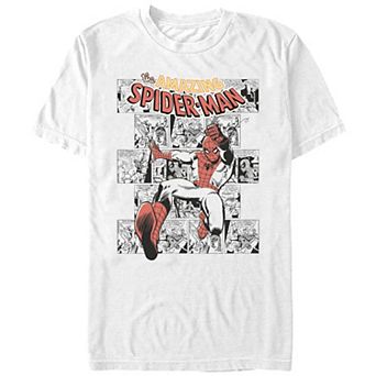 Men's Spider-Man Comic Strips Graphic Tee