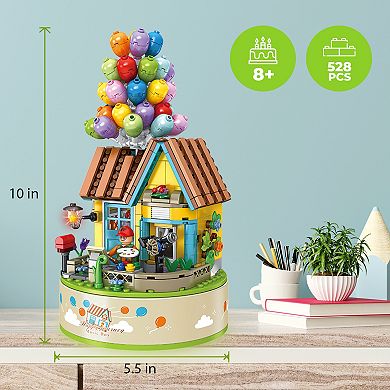 Contixo Flying Balloons Building Block Set With Music Box - (528 Pieces)