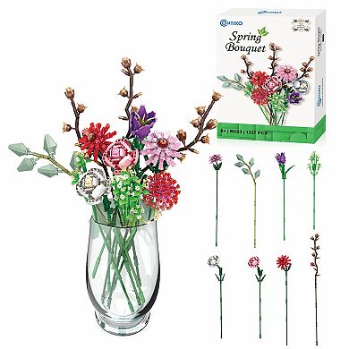 Contixo Spring Bouquet Floral Collection 1237 Piece Building Block Set