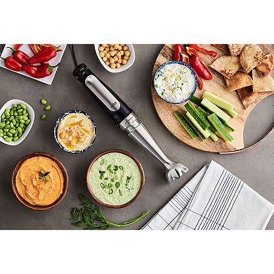 Braun MultiQuick 7 Smart-Speed Hand Blender with Whisk, Masher, and 6-Cup Food Processor