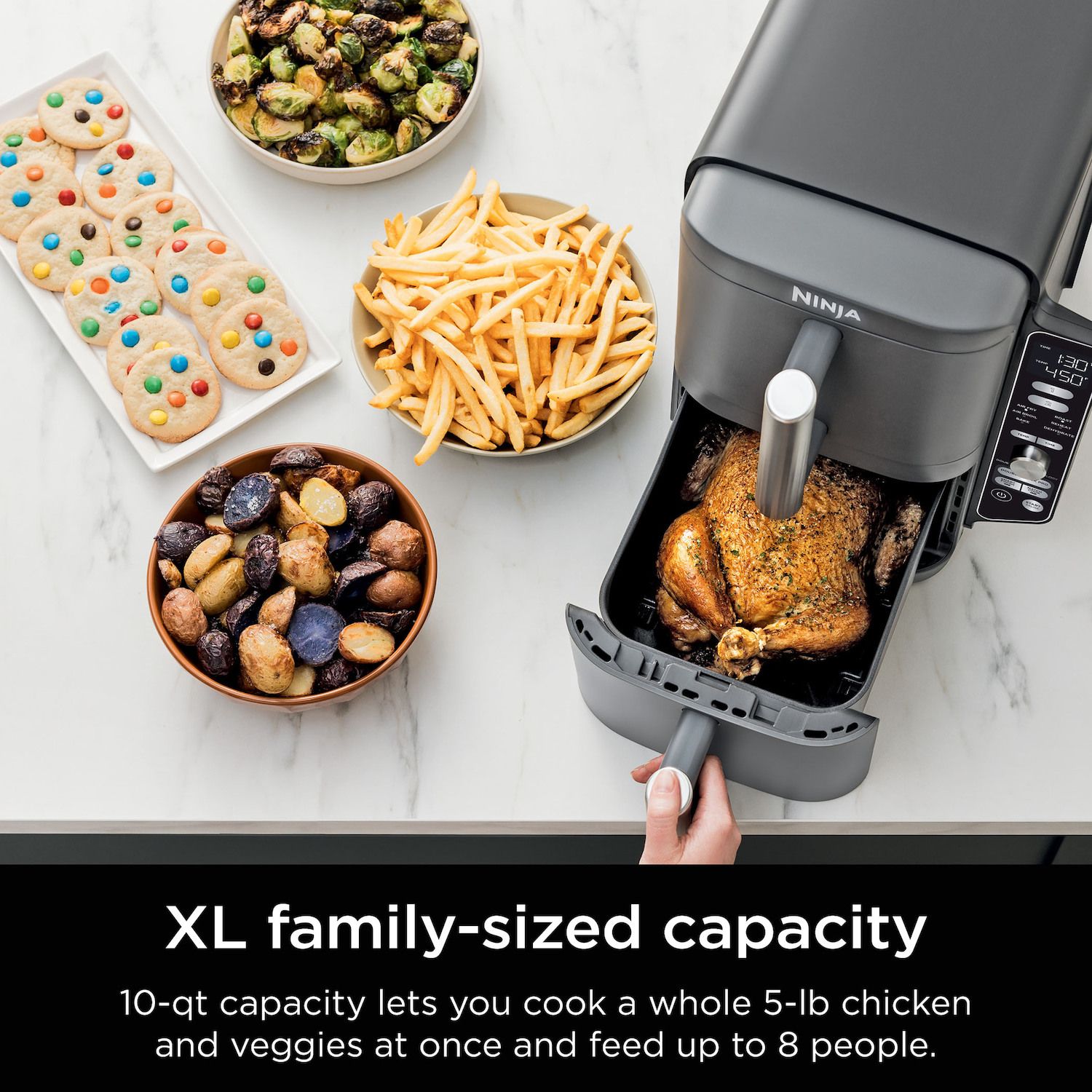 Ninja DoubleStack XL 10-qt. 6-in-1 Two-Basket Air Fryer SL401