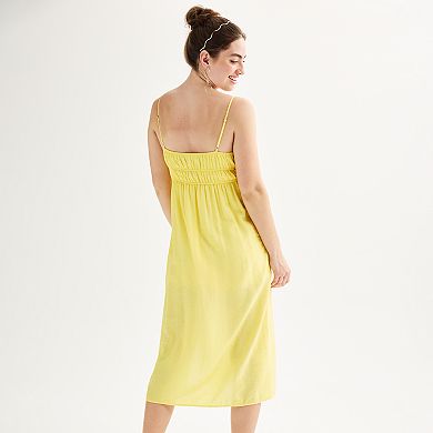 Juniors' Spaghetti Strap Midi Dress