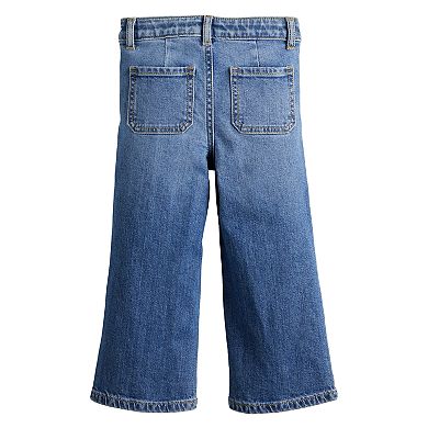 Toddler Girl Jumping Beans® Embellished Pocket High Rise Wide Leg Jeans