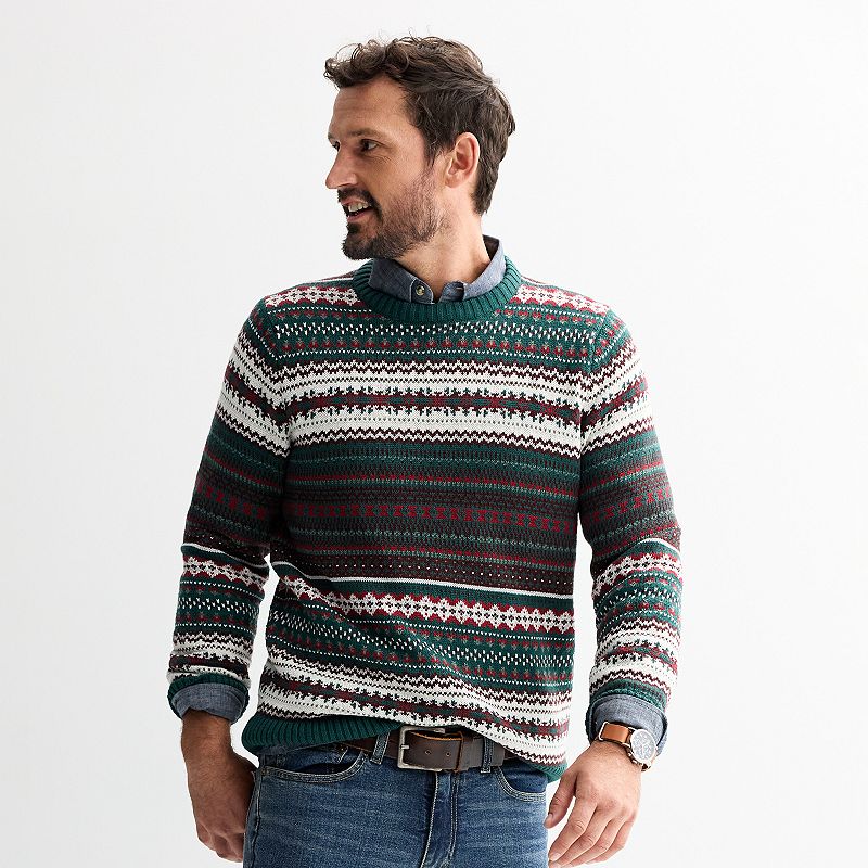 Men's Sonoma Goods For Life® Fair Isle Crewneck Sweater