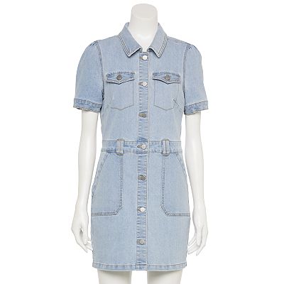 slim fit dress slacks The Fitted Dolly Denim Dress Small main image 1