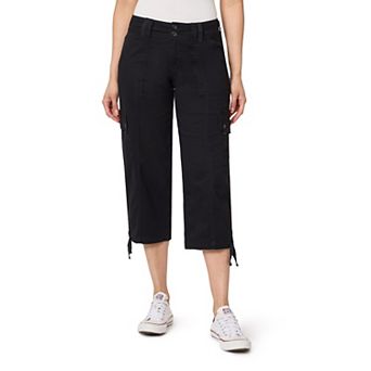 Juniors' WallFlower Luscious Curvy Insta Stretch Mid Rise Cargo Crop Pants