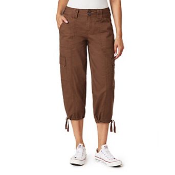 Juniors' WallFlower Luscious Curvy Insta Stretch Mid Rise Cargo Crop Pants