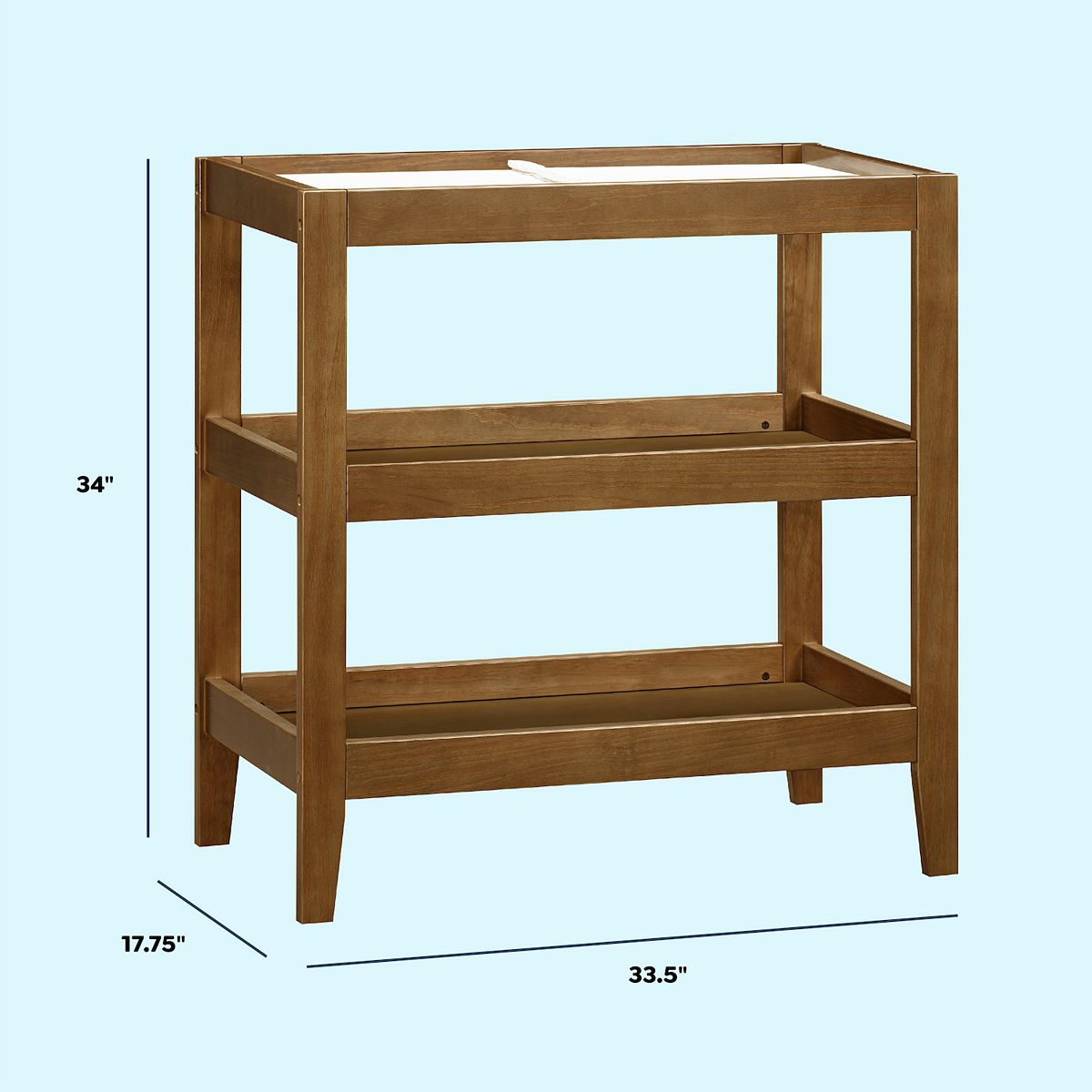 Carter's by DaVinci Colby changing table dimensions diagram
