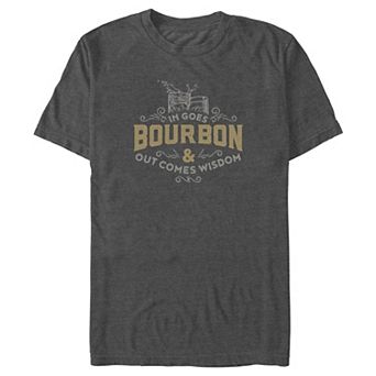 Big & Tall In Goes Bourbon And Out Comes Wisdom Graphic Tee