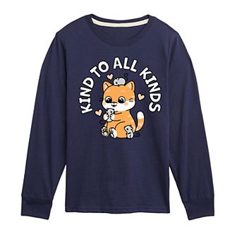 Boys 8-20 Kind to All Kinds Long Sleeve Graphic Tee