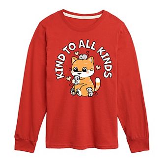 Boys 8-20 Kind to All Kinds Long Sleeve Graphic Tee