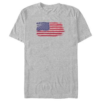 Big & Tall USA Flag Distressed Print Graphic Tee
