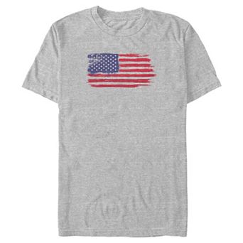 Big & Tall USA Flag Distressed Print Graphic Tee