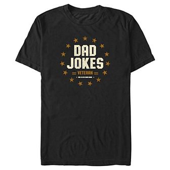 Big & Tall Dad Jokes Veteran Graphic Tee