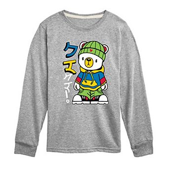 Boys 8-20 Streetwear Kuma Long Sleeve Graphic Tee
