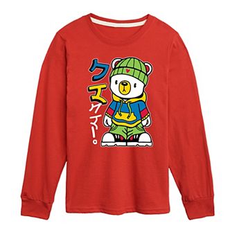 Boys 8-20 Streetwear Kuma Long Sleeve Graphic Tee
