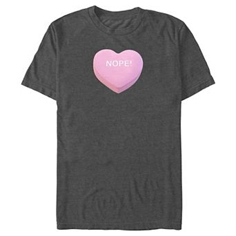Big & Tall Nope Candy Heart Graphic Tee