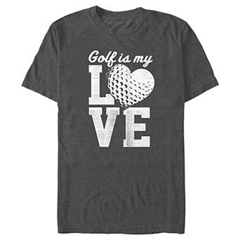 Big & Tall Golf Is My Love Graphic Tee