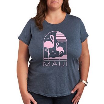 Plus Maui Flamingos Graphic Tee