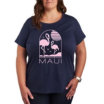 Plus Maui Flamingos Graphic Tee