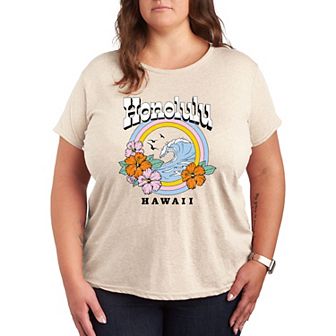 Plus Size Honolulu Hawaii Graphic Tee