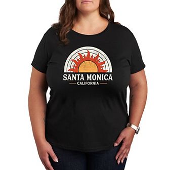 Plus Santa Monica California Sun Graphic Tee