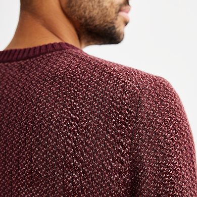 Men's Sonoma Goods For Life® Heavyweight Birdseye Crewneck Sweater
