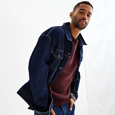 Men's Sonoma Goods For Life® Heavyweight Birdseye Crewneck Sweater